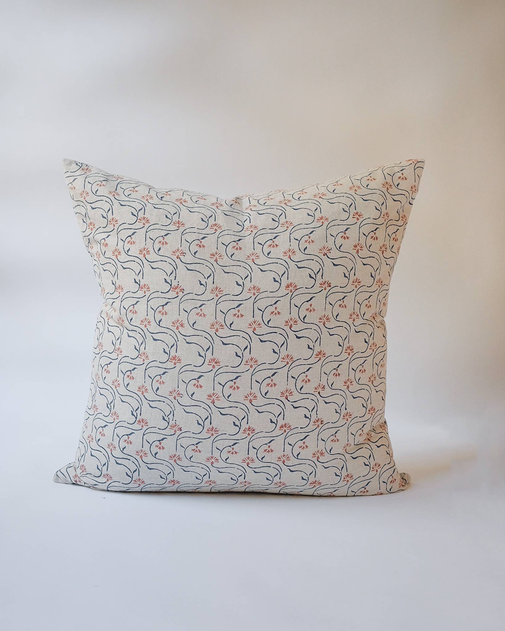 Saba - Hand Block-printed Linen Pillowcase
