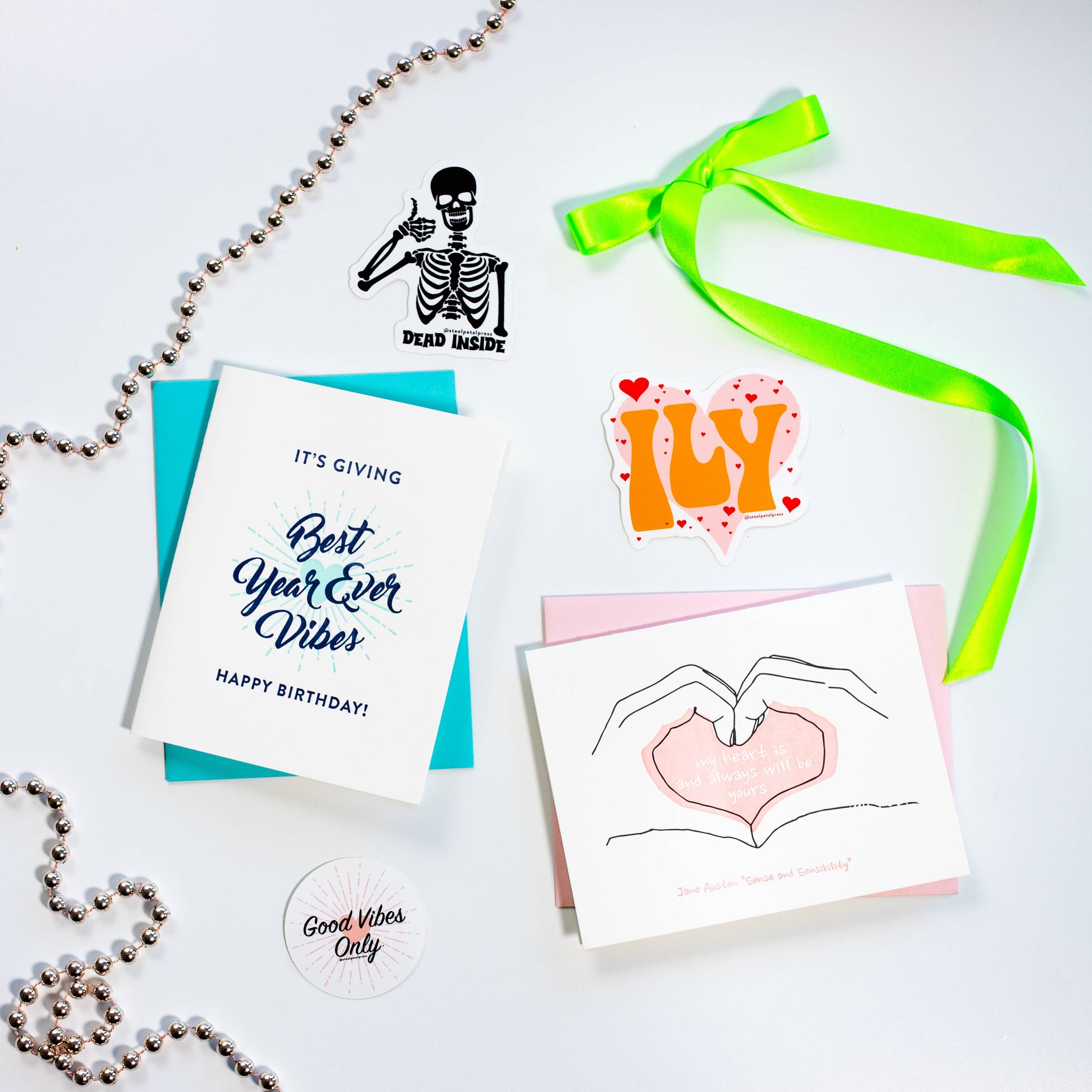 Best Year Ever Vibes - Letterpress Birthday Greeting Card