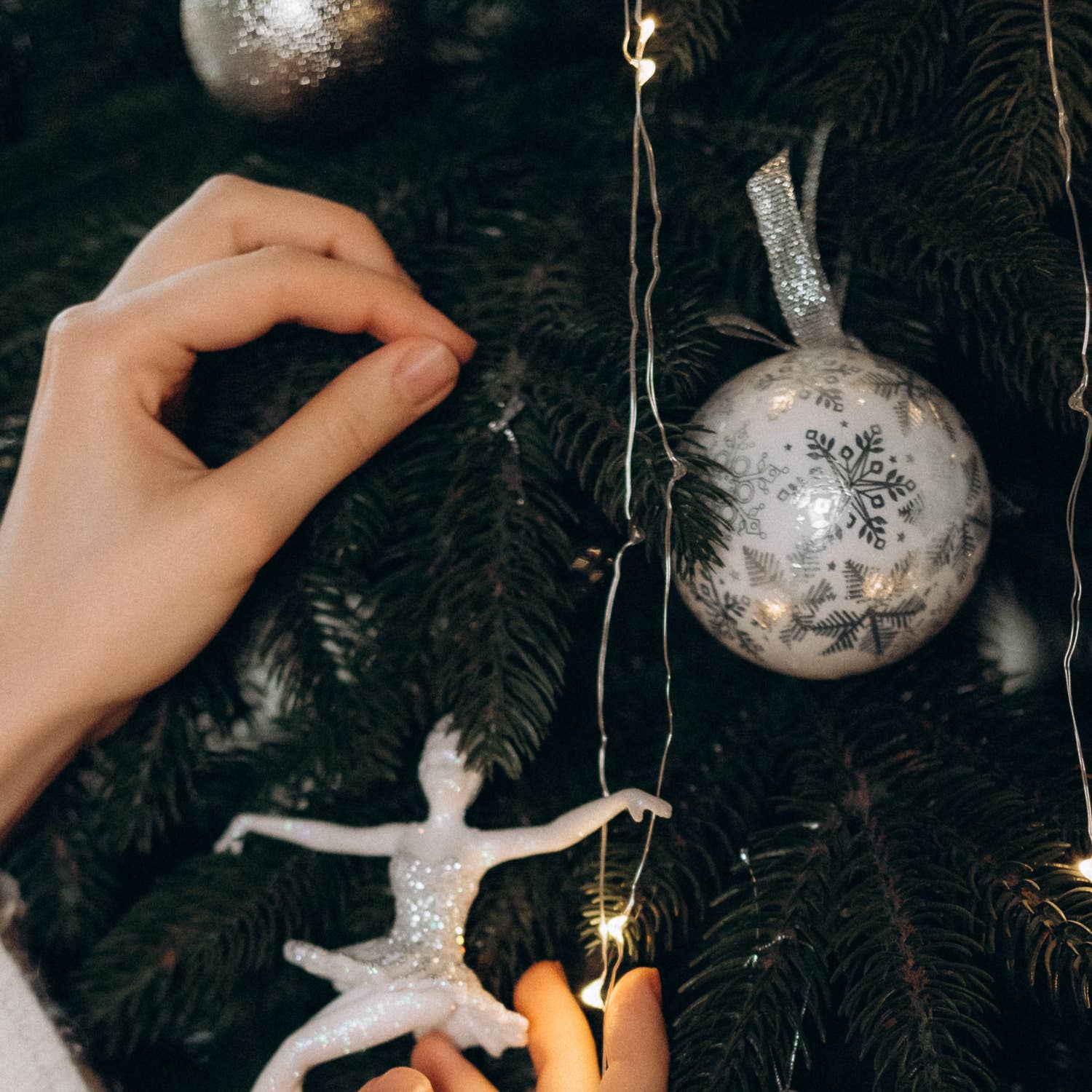 20 LED Silv Copper Fairy Lights Battery/Timer - Warm White