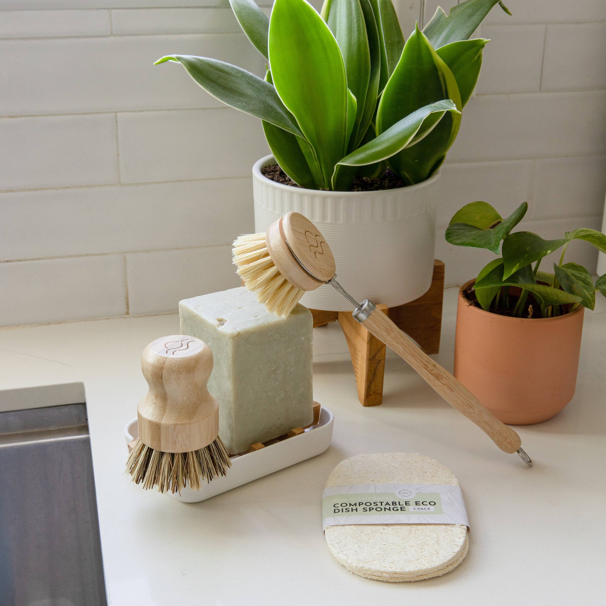 Sisal Dish Brush with Replaceable Head | Eco Friendly