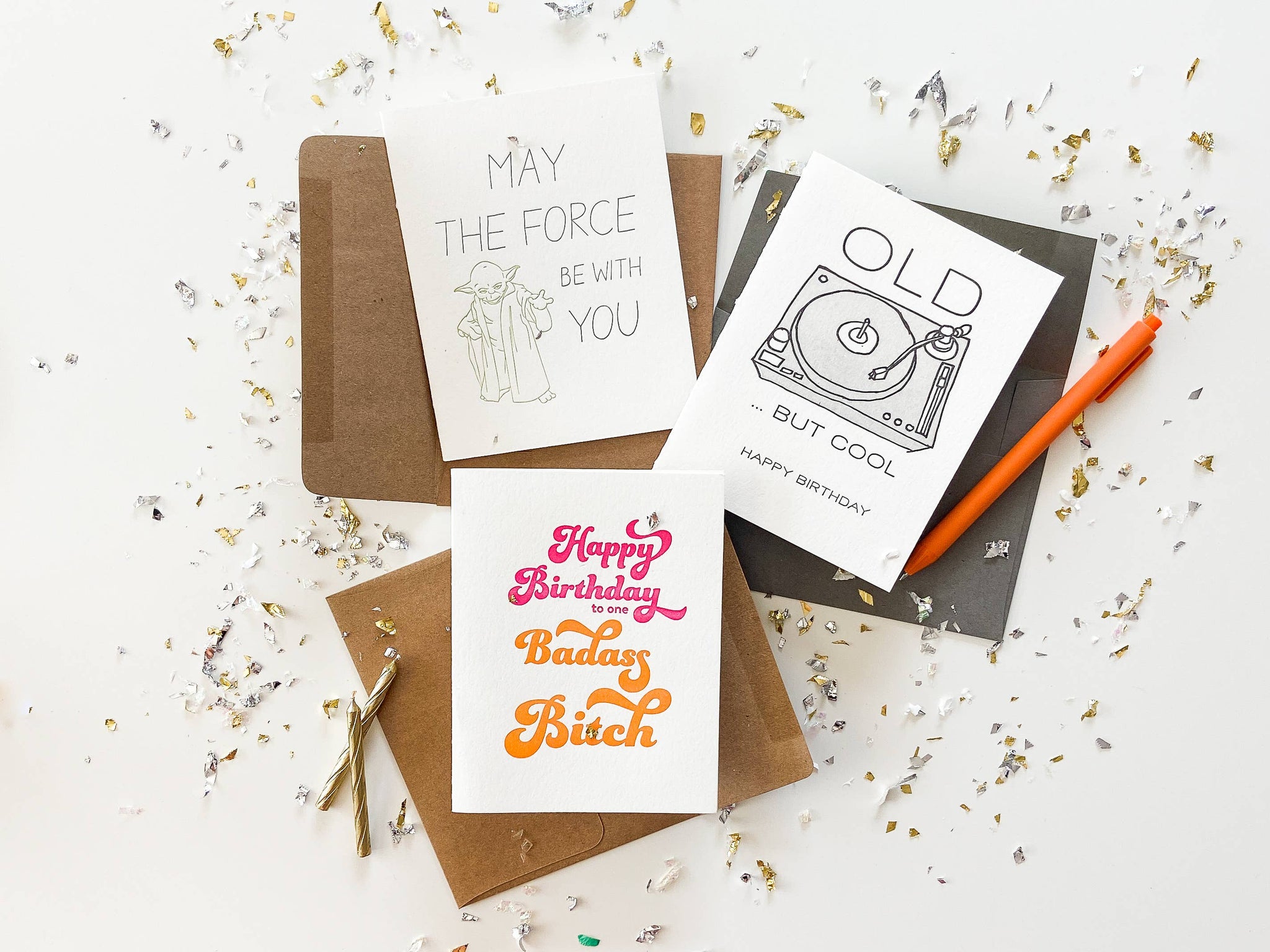 Old But Cool - Letterpress Birthday Greeting Card