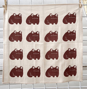 Frog tea towel