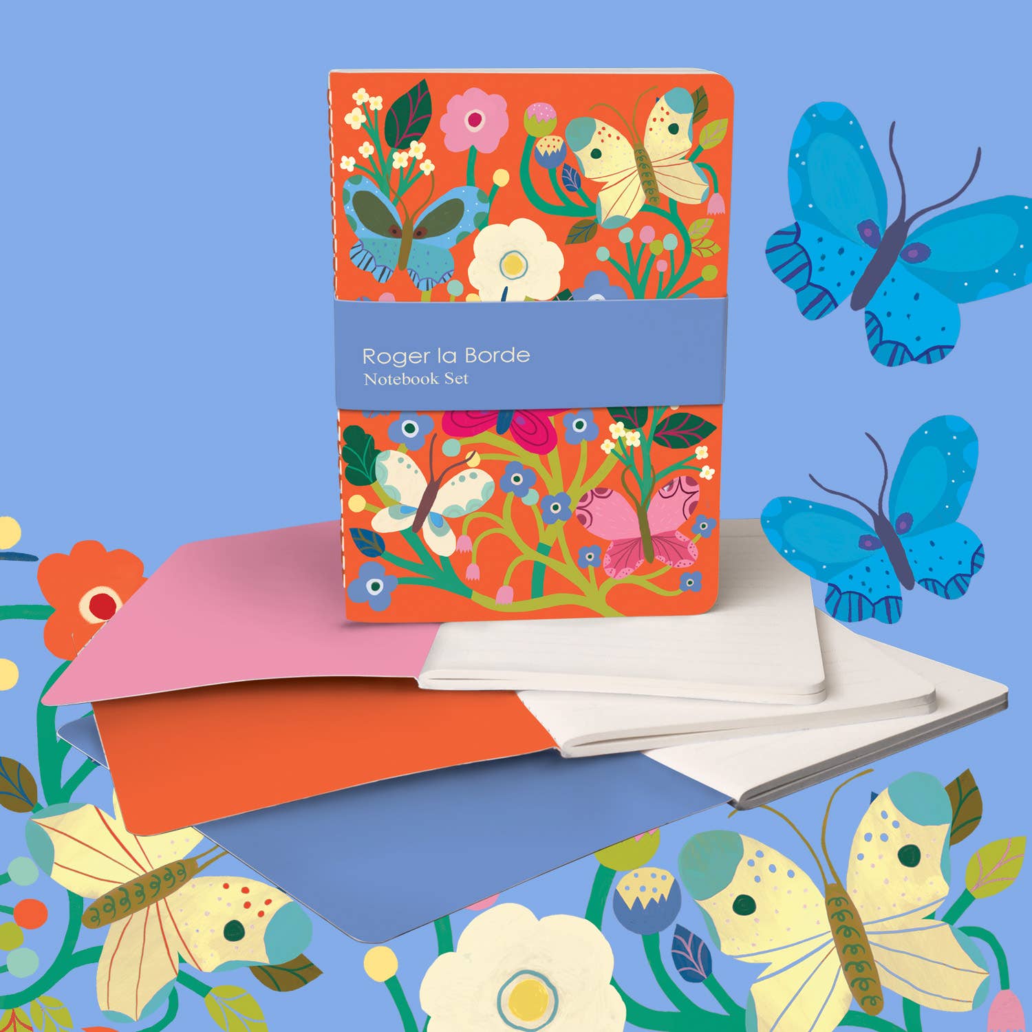 Butterfly Garden A6 Softcover Notebooks Set/3