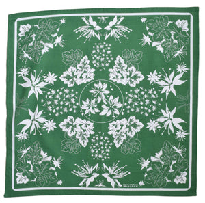 Shade Garden Bandana - 100% Cotton - Green Garden - Floral
