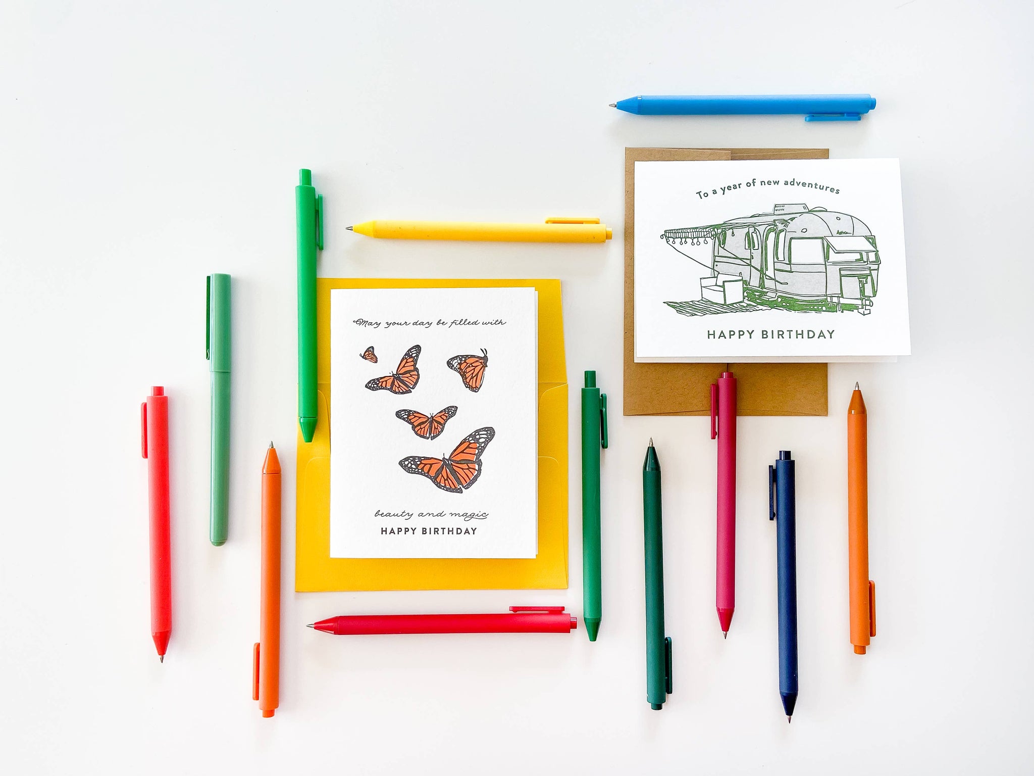 Magic Butterfly Birthday - Letterpress Birthday Card