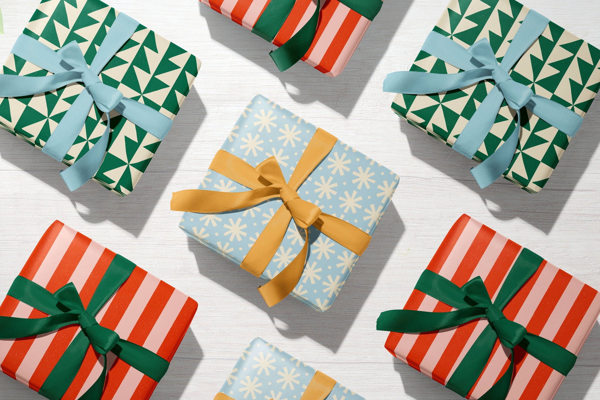 Candy Stripe | Modern-Retro Recycled Gift Wrap Paper