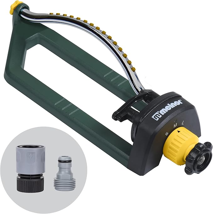 Melnor Oscillating Sprinkler W/15 Brass Nozzels 4 Adjust