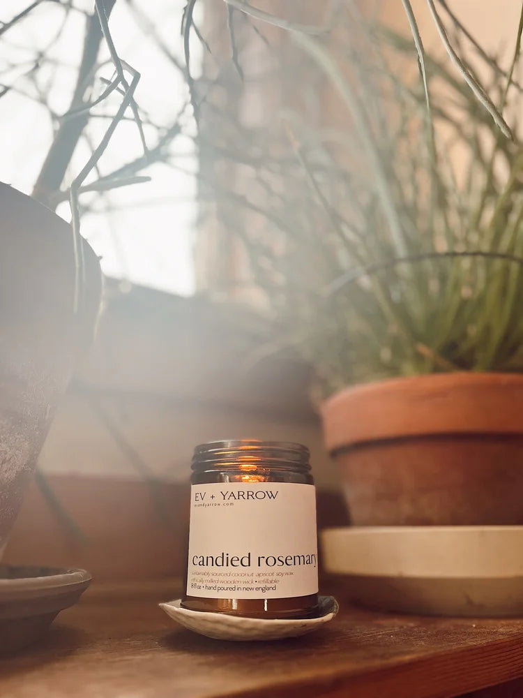 candied rosemary candle