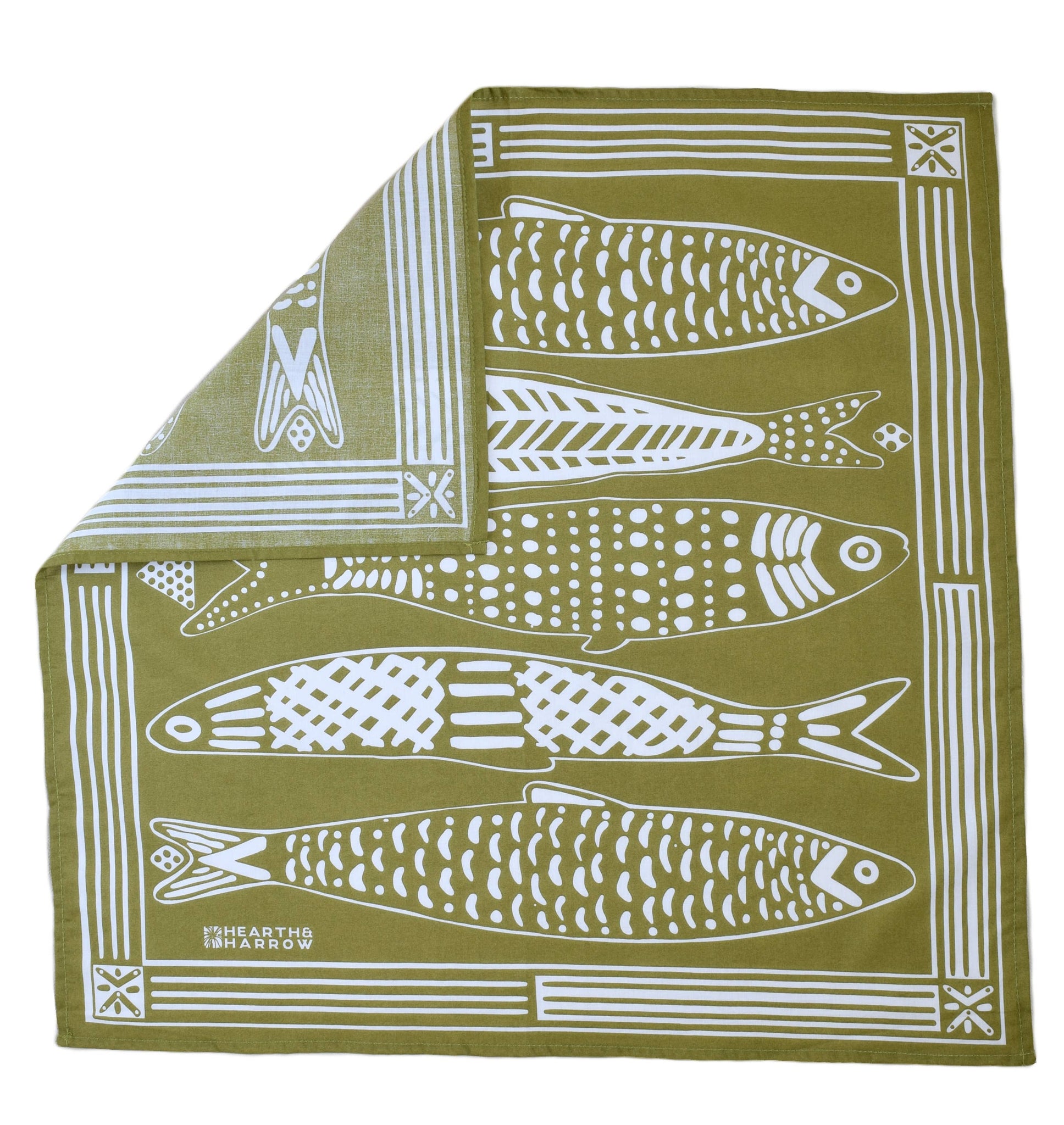 Sardine Bandana - 100% Cotton - Nautical Print - Hanky Ascot