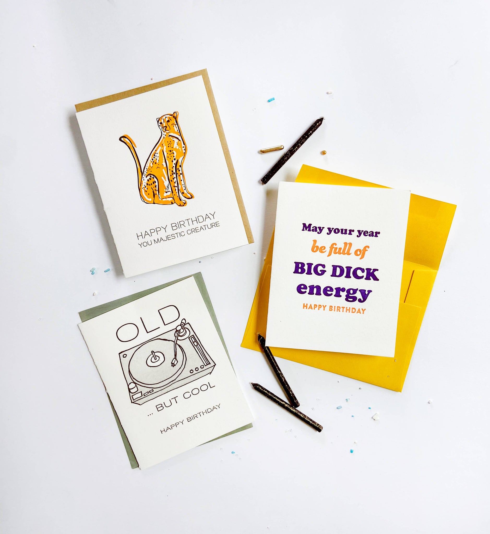 Old But Cool - Letterpress Birthday Greeting Card