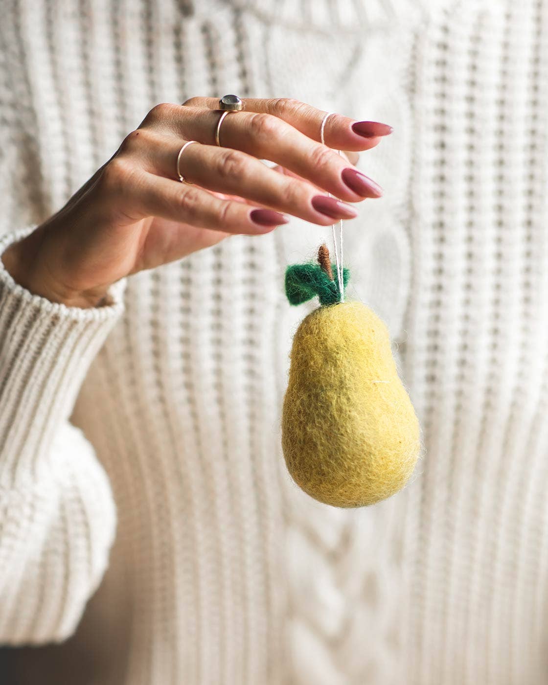 Felted Fruit Ornament