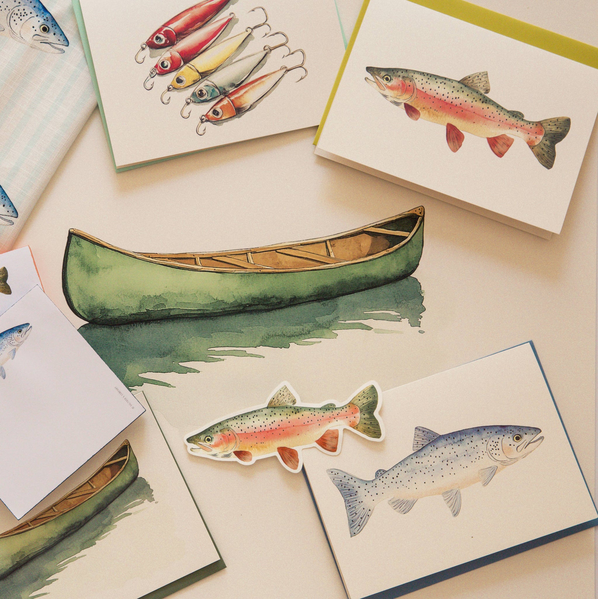 Rainbow Trout - Single Sleeved Note Card