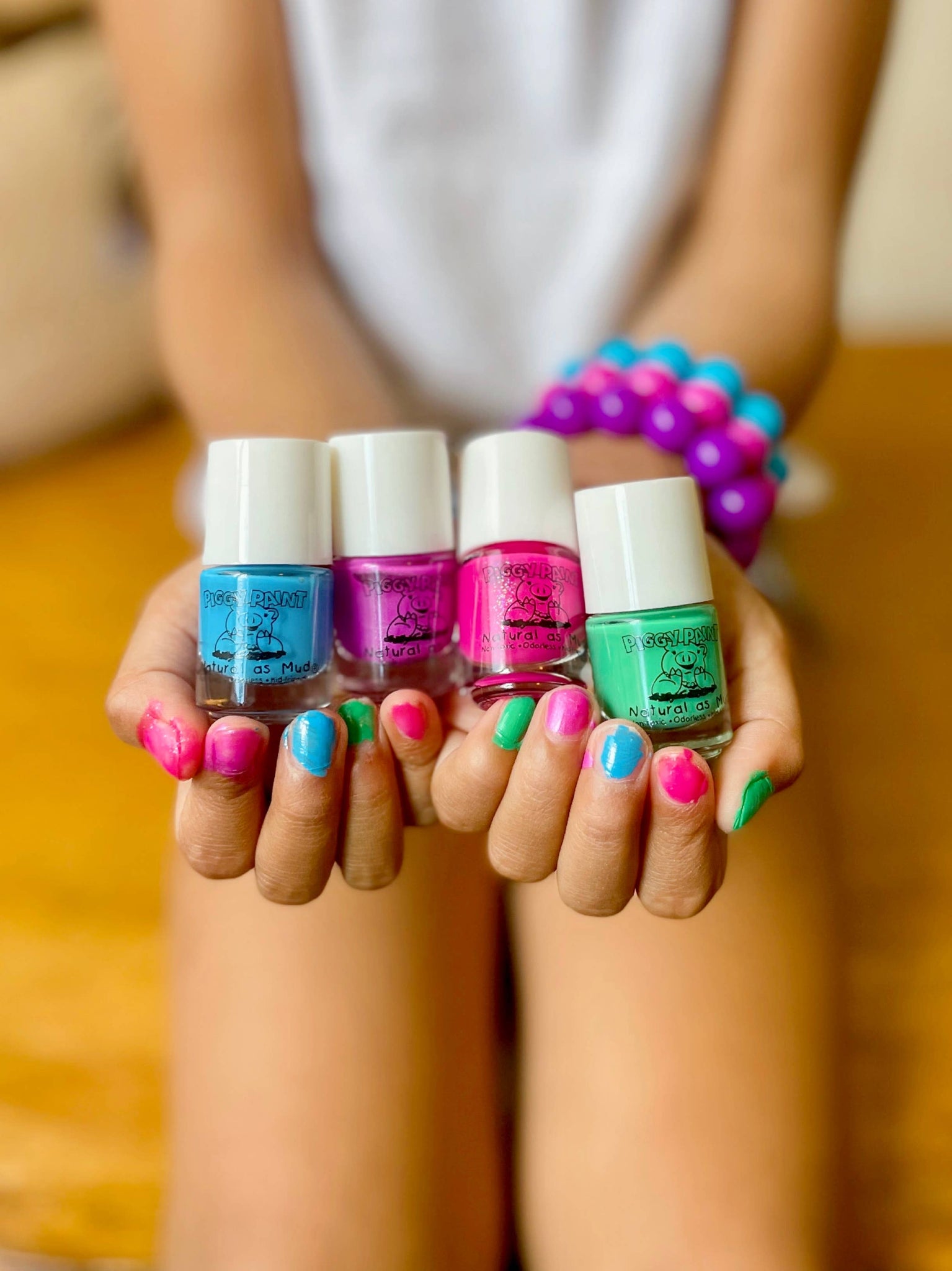 Rainbow 4 Polish Box Set Non-Toxic Kids Nail Polish
