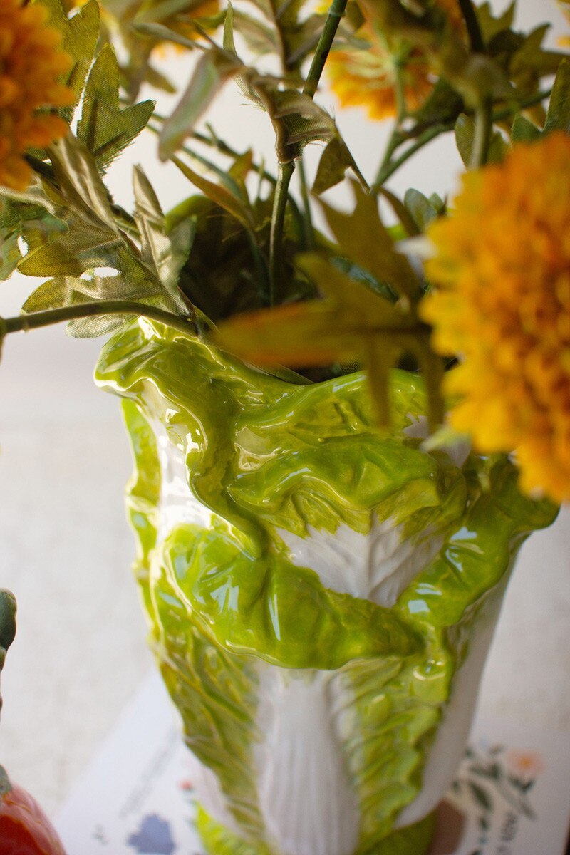 Ceramic Lettuce Vase