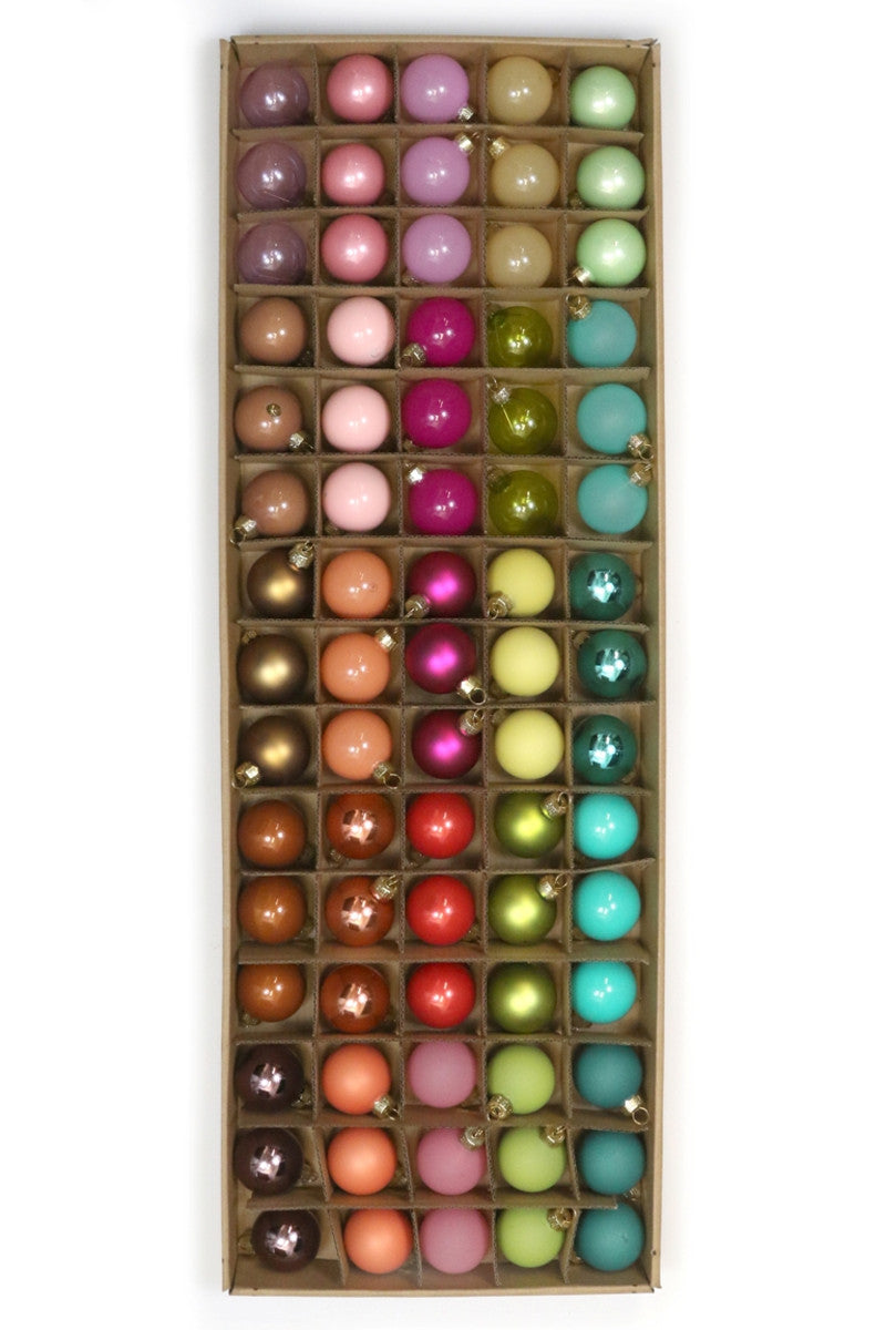 Merry & Bright Glass Ball Ornament (ea)