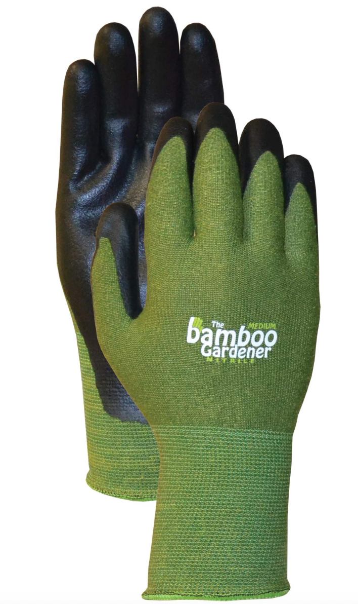 bamboo gardening gloves Bellingham Bamboo Gardener Nitrile Palm Gloves – Mettowee Mint