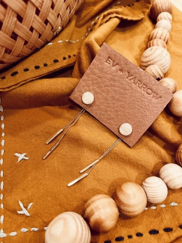 Semi translucent and gold earrings