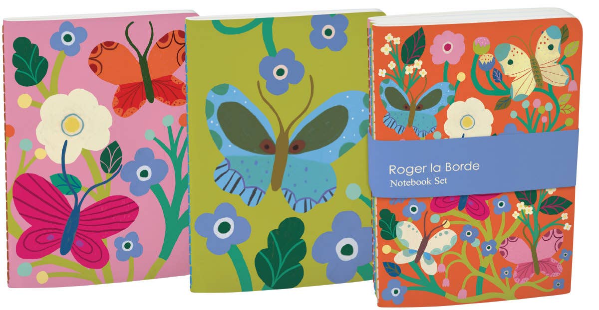 Butterfly Garden A6 Softcover Notebooks Set/3
