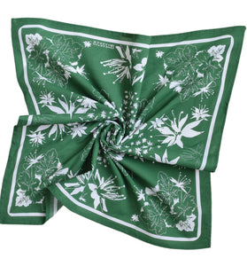 Shade Garden Bandana - 100% Cotton - Green Garden - Floral