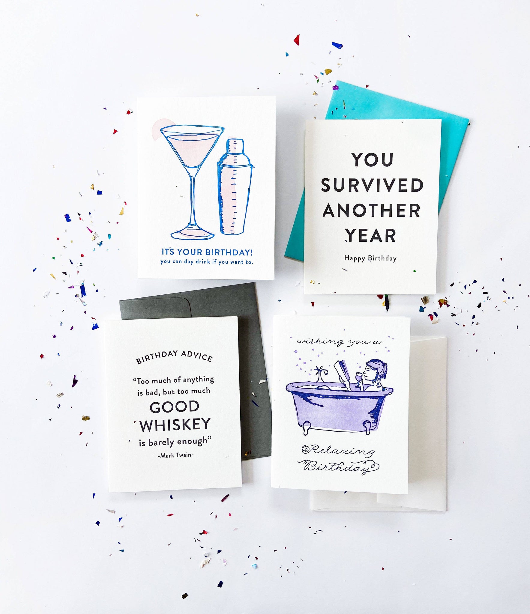 Birthday Whiskey - Letterpress Birthday Greeting Card