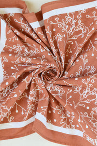 Baby's Breath Bandana - 100% Cotton - Burnt Orange