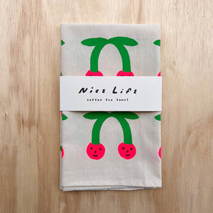 Cherry tea towel