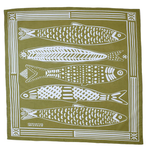 Sardine Bandana - 100% Cotton - Nautical Print - Hanky Ascot