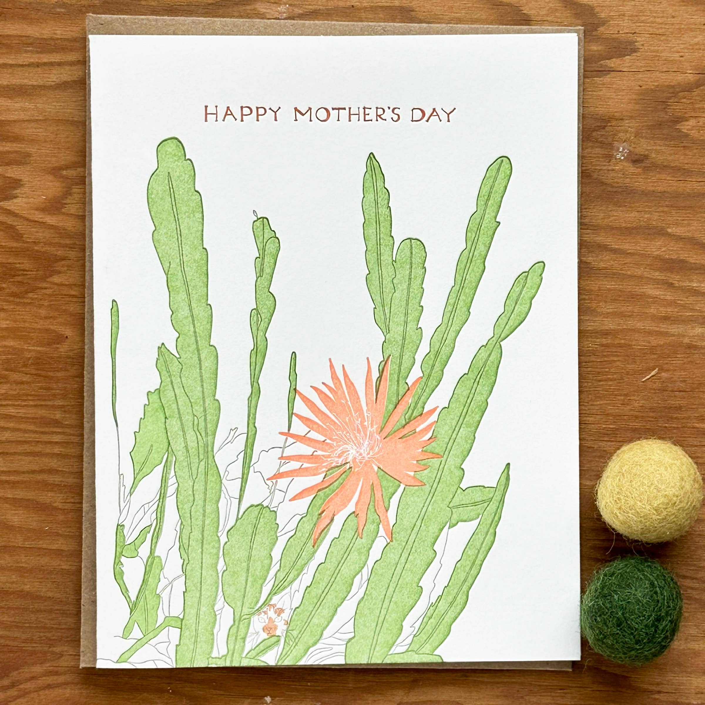 succulent mother's day card Happy Mother's Day Cactus Plant Card – Mettowee Mint