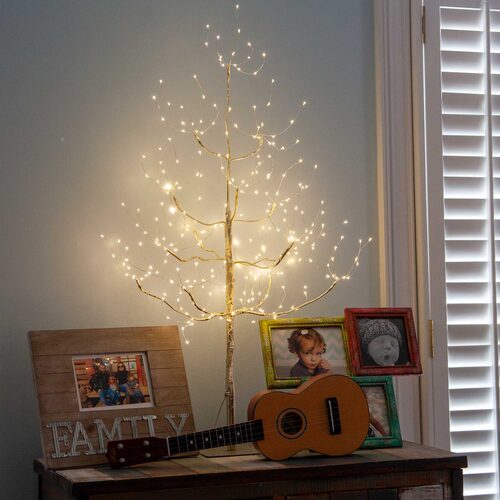 Gold Fairy Light Tree