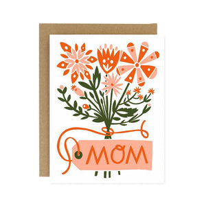 Mother's Day Flower Bouquet Letterpress Card