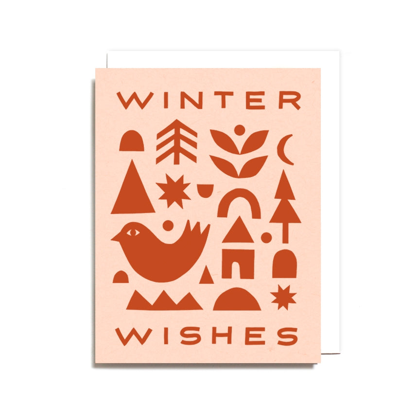 Winter Wishes Letterpress Card