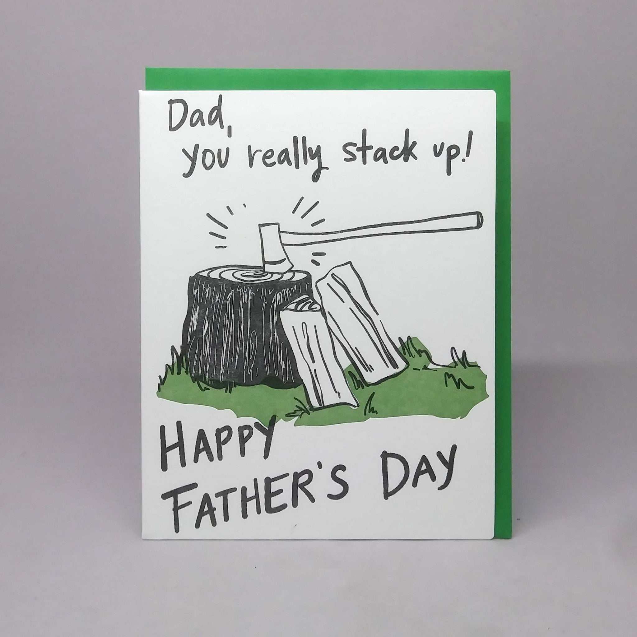 Dad Stacks Up Letterpress Card