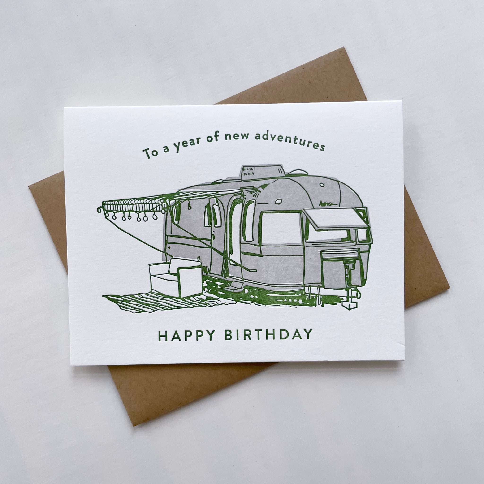 Year of Adventure Birthday Letterpress Card