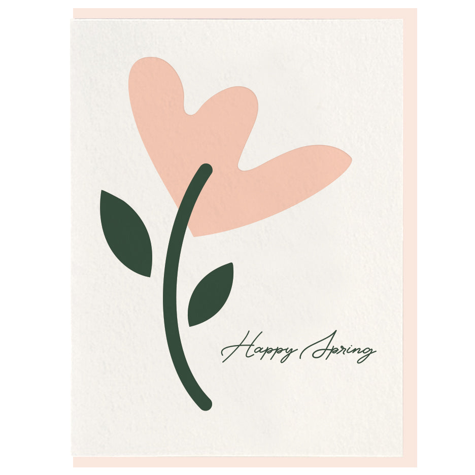 Happy Spring Letterpress Card