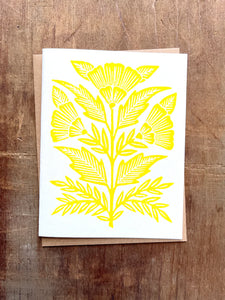 Yellow Blank Block Print Card Set