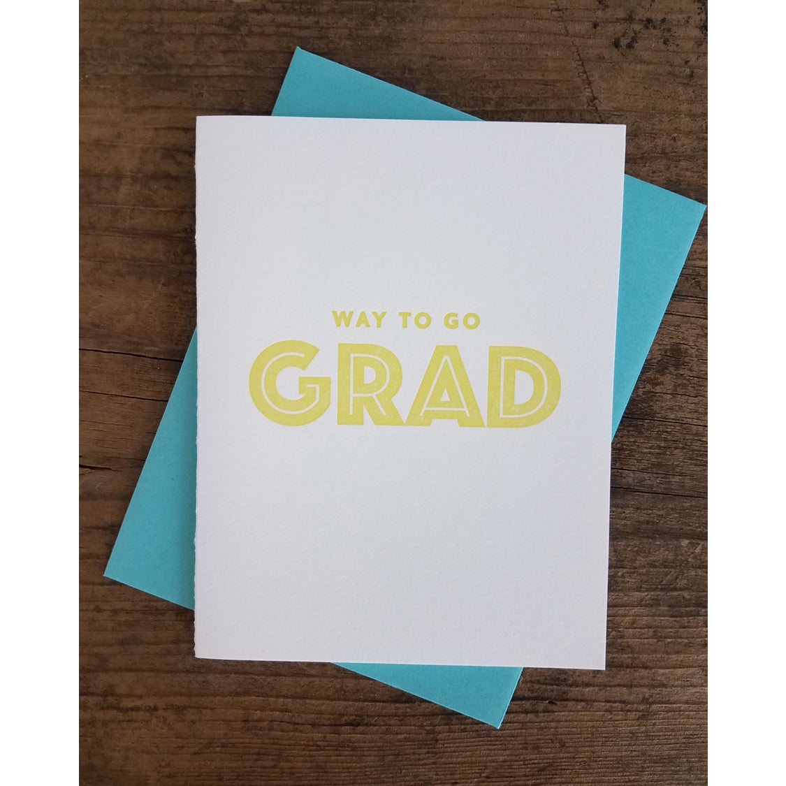 Way to Go Grad Letterpress Card