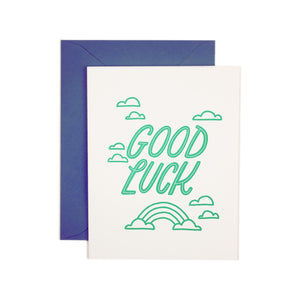 Good Luck Letterpress Card