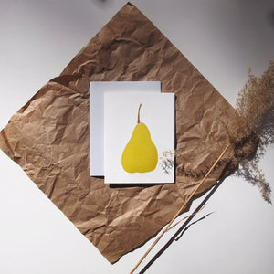 Crisp Pear Letterpress Card