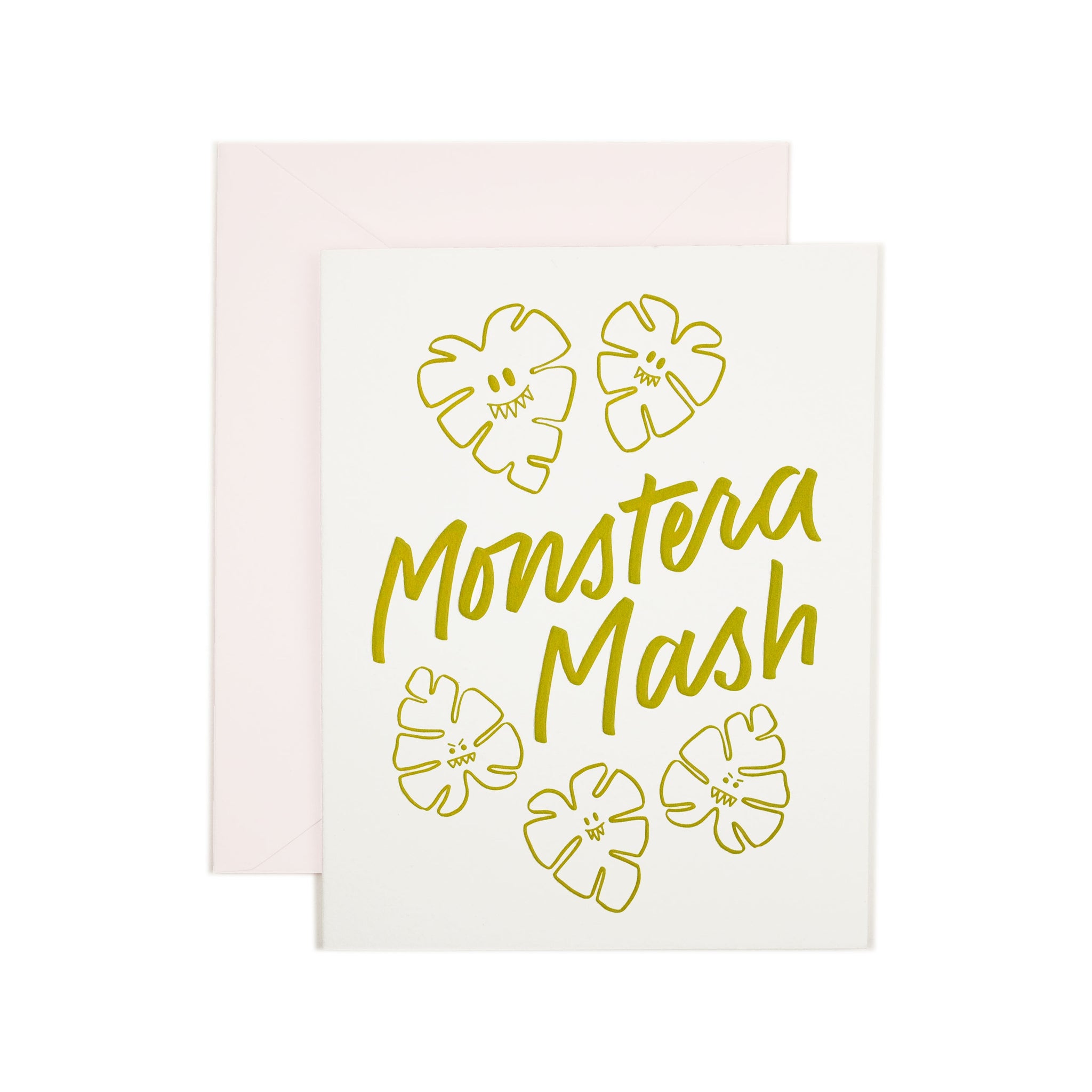 Monstera Letterpress Card